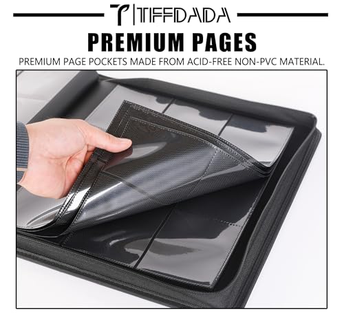 Top Loader Binder 9 Pocket, Holds 360+ Cards in 3" x 4" Toploaders, Ringless 20 Double-Sided Sleeves, Side-Loading, Spine Label with Maker Pen Toploader Binder for TCG, MTG, Sports Cards - color: Light Green, size: 9-Pocket, Holds 360 Cards