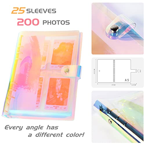 Polaroid Photo Album,Instax Mini Photo Album,200 Pockets Album Book - color: Color -1