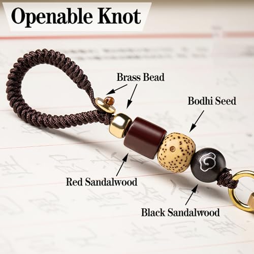 Brass Decorative Bells Keychain with Om Mani Padme Hum Mantra, Hanging Lucky Bell for Car Keys or Backpack as Good Luck Charms - style: Om Mani Padme Hum
