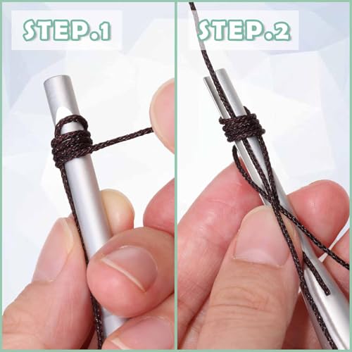 2 Pack Aluminum Double-Head Rosary Knotting Tool - color: Sliver 2 PC