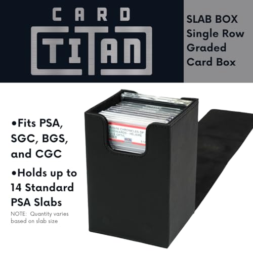 Titan Slab Box Single Row - Trading Card Storage Box for Sports and TCG Cards - Card Case Fits PSA, BGS, SGC and CSG Graded Card Slabs - color: Single Row - Black, size: Single Row