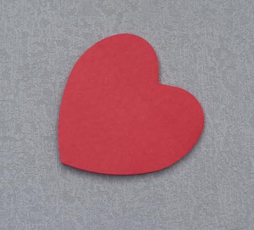 4 Packs 200 Sheets Heart Shape Sticky Notes (Red) - color: Red