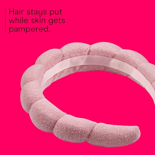 Conair Spa Headband, Makeup & Face Washing, Microfiber Design - color: Blush Pink