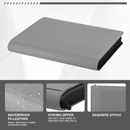 16 Pocket Toploader Binder,Holds 640 TopLoaders (16 Dark Grey) - color: 16Dark Grey