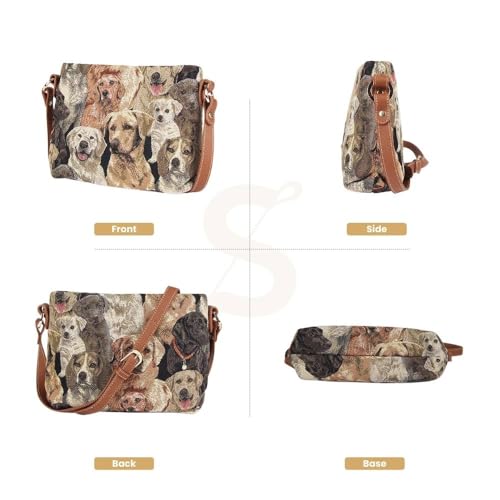 Signare Tapestry Crossbody Bag Sling Shoulder Purse for Women - color: Labrador