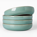famiware Meteor 33 oz Pasta Bowls Set of 4, Peacock Green - color: Peacock Green, size: Set of 4