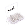 BEADIA Open Eye Pins Silver Head Pins for DIY Jewelry Making 20mm 500pcs - color: Silver, size: 20mm
