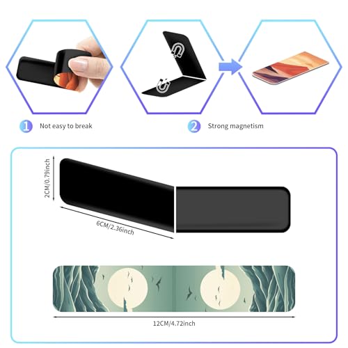 48 Pieces Magnetic Bookmarks Magnet Page Markers - Book Marks for Reading Women & Men with Storage Boxes - Cute Magnet Bookmark Clips for Reading Pleasure（Landscape） - size: 48, style: Landscape Style