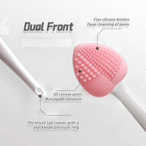 4pcs Silicone Lip Scrub Brush, Double-Sided Lip Exfoliator for Women & Men, Lip Cleaning Tool for Dead Skin Removal, Mini Portable Lip Scrubber for Smoother Lips, Pink, Green, Red & White