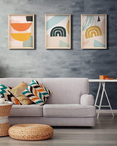 12x16IN Framed Boho Wall Art for Bedroom Set of 3 - color: Framed Boho, size: 16"L x 12"W