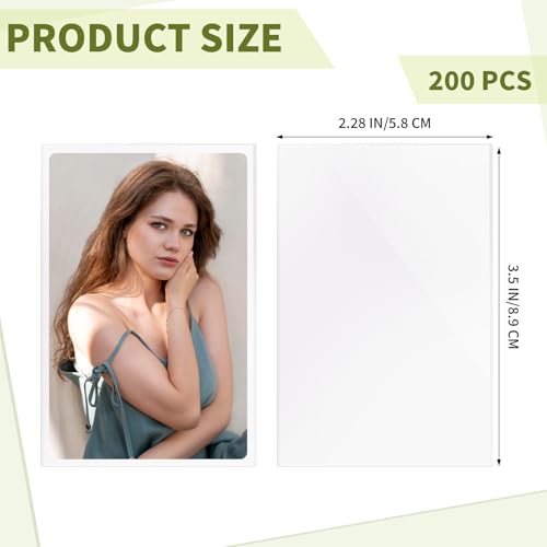 200 Pcs Kpop Photocard Sleeves Holder, 58 x 89 mm, Clear Plastic - style: 200 PCS Transparent Style