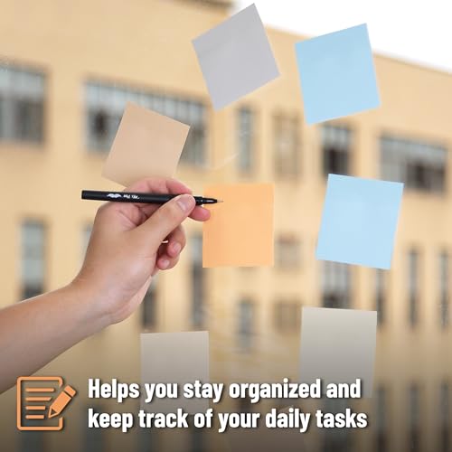 Mr. Pen- Sticky Notes, 3"x3", 12 Pads, 600 Sheets, Colorful - color: Winter