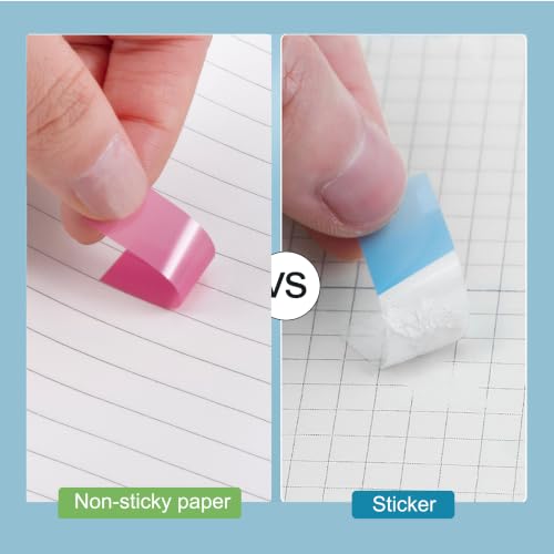 Golcellia Sticky Tabs, Bright Book Tabs for Notebooks, 300 Pcs - color: Blue, Teal, Pink, Coral, and Orange