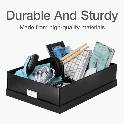 Oxford Keepsake Box, Protective Storage Box, Home and Office Organizer, Photo Storage_Box, Souvenir Organizer, Large, 16" x 12" x 4 1/4" (41787) (Pack of 6) - size: 16" x 12" x 4 1/4" (Pack of 6)