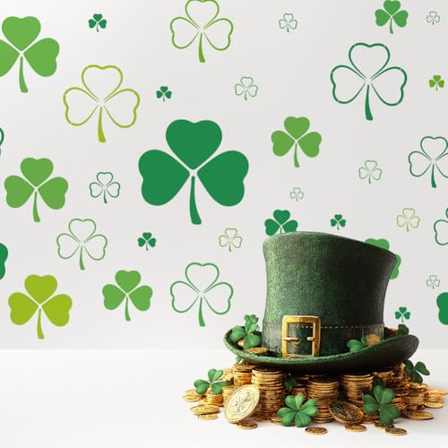 6 Pcs Cats Fence Decors, Metal Garden Ornaments for Yard - style: Shamrock