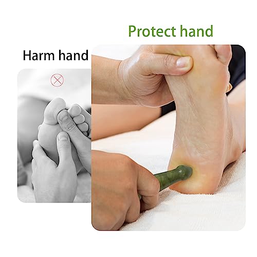 gemshan Jade Gua Sha Pen - Handmade Deep Tissue Massage Tool, Scraping Therapy, Facial & Body Relaxation - color: Green Jade
