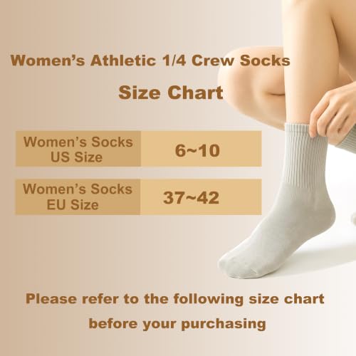 Women's Cotton Quarter Crew Socks - color: 20 Multicolor - 3 Pairs