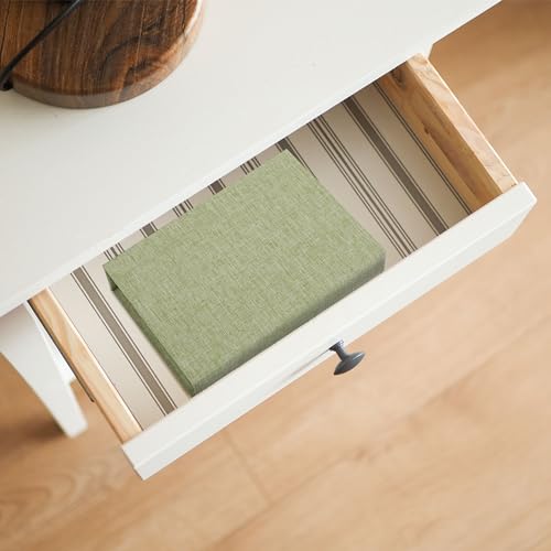 Vienrose Small Photo Storage Box, 5"x7", Linen Postcard Keeper, Grass Green - color: GrassGreen, size: 5"x7"
