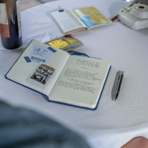 Leather Notebook, Writing Journal, Pacific Blue - color: Pacific Blue, size: Large