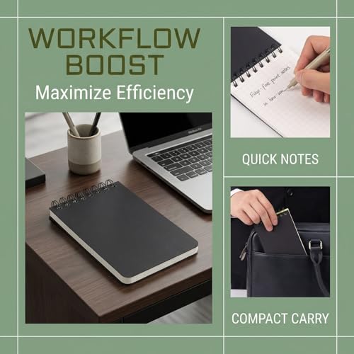 Top Spiral Pocket Notebook Set, Grid Stone Paper Memo Pads, Waterproof Portable Notebooks for Outdoor & Daily Use (Pink) - color: Pink