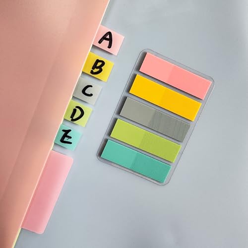 ELII 500 PCS Tabs 2 Inch Book Tabs Sticky Index Tabs,File Tabs - color: Stylish, size: 500