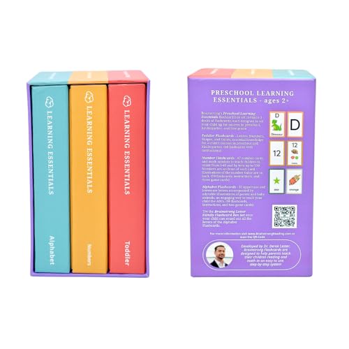 Preschool Flash Cards | ABCs Letters Numbers Shapes Colors | Ages 2-5 | Created by Dr. Derek Lester | Premium Flashcard 3 Box Set - style: Box Set