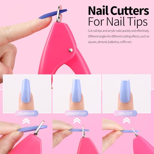 FANDAMEI Nail Art Tools, Nail Tools For Nail Art, Press On Nail Design Tools, Nail Art Kit With Nail Brush, Nail Tools, Nail Stand, Nail Cutters For Nail Tips, Acrylic Nail Clippers