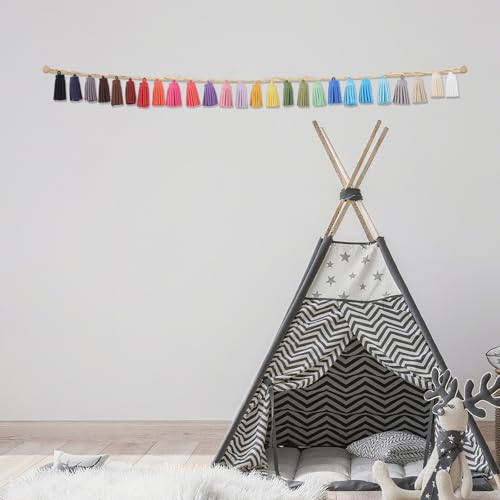 Artificial Leather Tassel, 52 Pcs Color Faux Leather Tassel Bulk Keychain Tassels for Handbag, Keychain, Charms, Earrings and Craft Making Supplies - color: 26 Colors-3cm