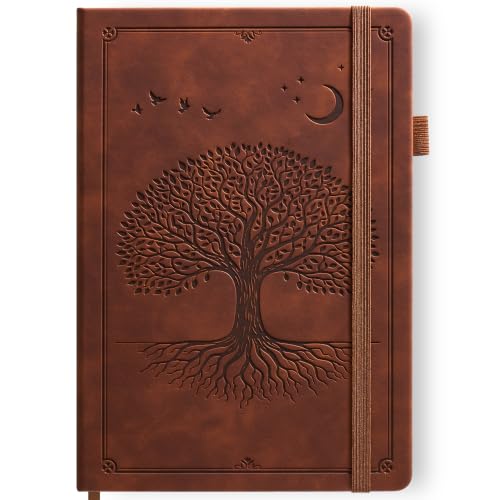 Lined Journal Notebook Hardcover Leather Bound 200 Pages B5 Brown Diary - color: Brown, size: B5 200 Pages