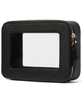Popvibe Clear Makeup Bag with Zipper, Women Travel Toilrty Bag Black Medium - color: Black, style: Medium Moda