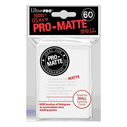 Ultra Pro PRO-Matte Small Deck Protector Sleeves for Yu-Gi-Oh and Cardfight Vanguard - White (60 ct.) - color: White, size: Small
