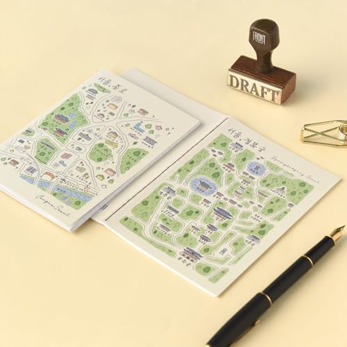 Monolike Stitch Mini Line Note Seoul-Street 4p SET - color: Seoul-Street 4p SET