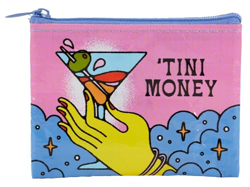 Blue Q Coin Purse - Cute Coin Pouch for Men & Women, Small Pouch Organizer - color: Tini Money