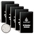 GLORYFIRE 5 Pack Waterproof Notebook, 3"x5" Top-Spiral Pocket Notepad - size: 5 Pack