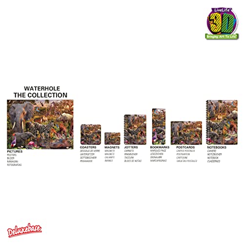 3D LiveLife Safari Bookmark - Waterhole Lenticular Page Marker - color: Waterhole