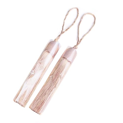 2Pcs Key Tassel with Loop DIY Handmade Craft Accessories - color: Mix Pink