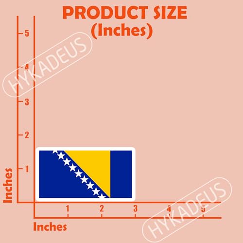 (3Pcs) Bosnia and Herzegovina Flag Stickers, Bosnian Flag Sticker Decals - color: Bosnia and Herzegovina