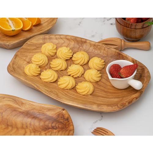 Root Wood Dish, Party Platter and Tray for Sandwich Bread Serving, appetizer display, Vintage ring dish, Hand Carved Artworks (13-15 inch) - color: 13-14in Root Platter