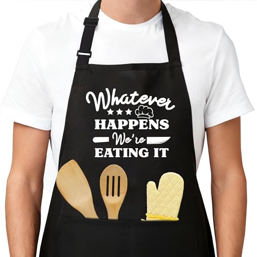 Funny Aprons for Men，Women - color: Whatever Happens We're Eating It