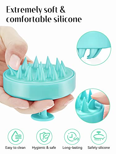 HEETA Scalp Massager Hair Growth Scrubber for Dandruff Removal Hair Care - color: 02-green