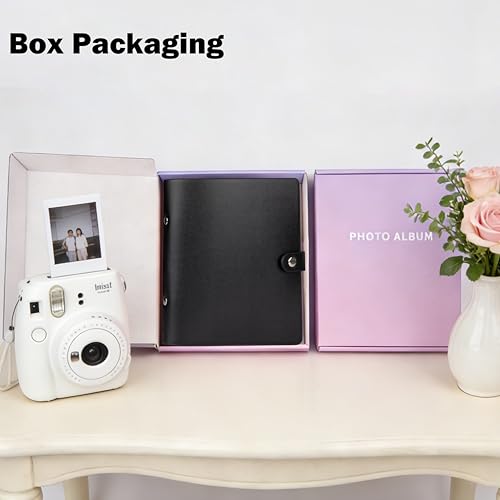 Ruibytree 320 Pockets Album for Instax Mini & Polaroid 2x3" Pictures,Black - color: Black