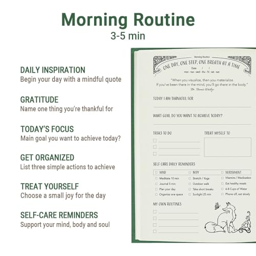 Gratitude Journal for Women with Guided Daily Prompts, Goal Setting & Habit Tracker—90-Day Mindfulness & Self-Care Journal with Relaxing Coloring Pages for Mood, Mindset & Sobriety Support (Hardcover) - color: GRN
