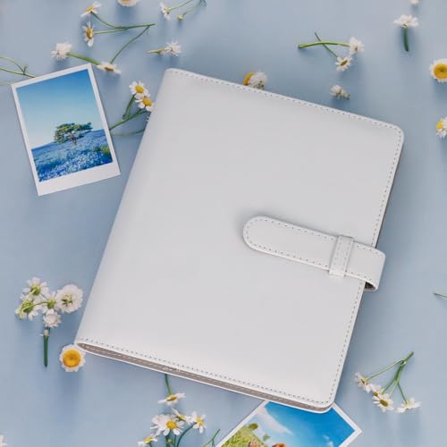 256 Pockets Photo Album for 2x3 Inch Picture, Kpop Photocard, Leather Cover, Photo Album Book Fit for Fujifilm Mini 12/11/9/8/EVO/Link/Liplay Instant Flims (Clay White) - color: Clay White, size: 256 Pockets