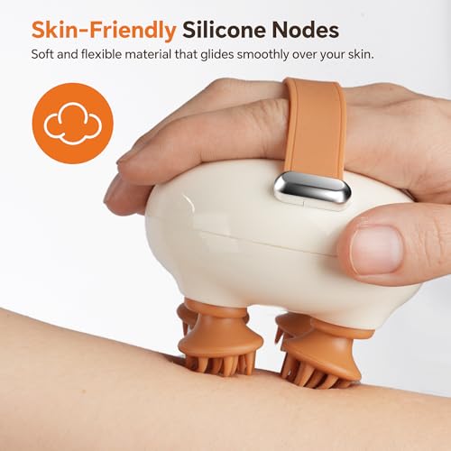 Scalp Massager, Electric Head Massager for Stress Relax - color: Beige+brown