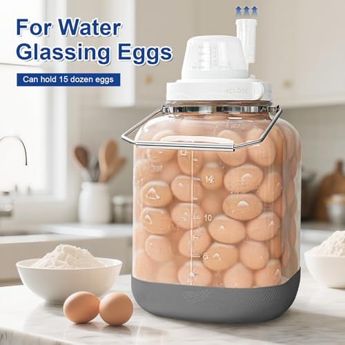 5 Gallon Square Fermentation Jar with Wide Mouth, Stainless Handles, 1 Pack