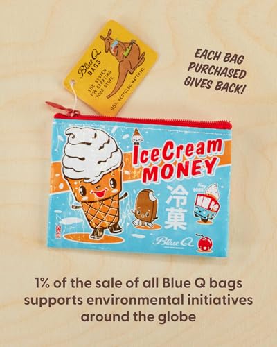 Blue Q Coin Purse - Cute Coin Pouch for Men & Women, Small Pouch Organizer - color: Blue