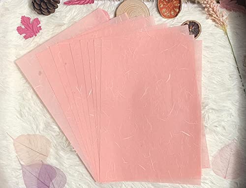 A4 Mulberry Paper 50 Sheets, Natural Fiber Mulberry Paper for Card Making, Watercolor, Calligraphy, Origami, Scrapbooking, Bookbinding & DIY Crafts (Wedding Tone, A4) - color: Wedding Tone, size: A4