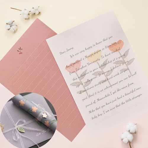 72 Pcs Stationery Paper Envelopes Set Lovely Floral Cute (6Style) - color: Flower