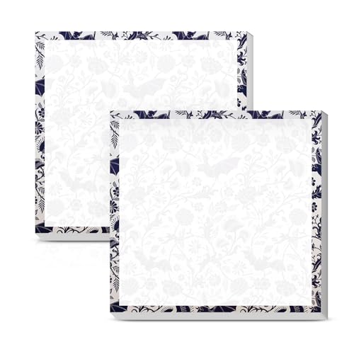 Sticky Notes 3x3 Inches, 2 Pads, Easy Post Cute Self-Stick Notes, Colorful Self Stick Notes Pads for Home Office Notebooks Accessories, Strong Adhesive Note Pad Blue Cute Bats - color: Blue Cute Bats