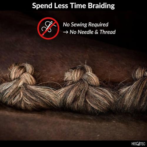 Quick Knot® Deluxe | Mane Braiding Clips for Horses & Ponies | Professional Show Braids in Minutes | No Sewing Required | Reusable (White, Standard) - color: White, size: Standard